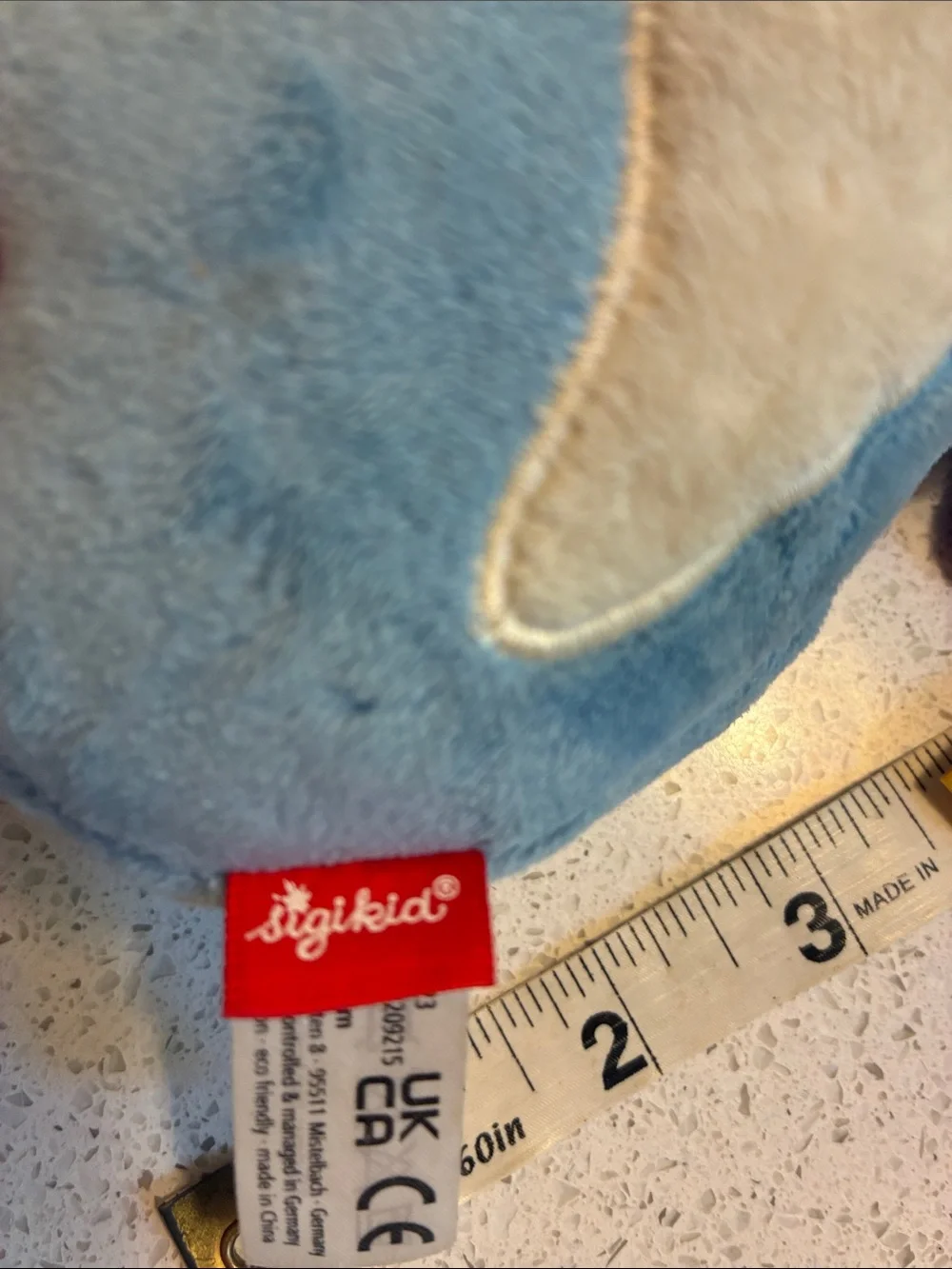 Plush Blue Guitar Rattle & Bear Toy Set -